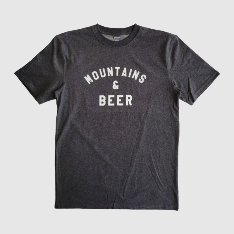 Mountains & Beer 2L Tee - Charcoal sold by Faultline395