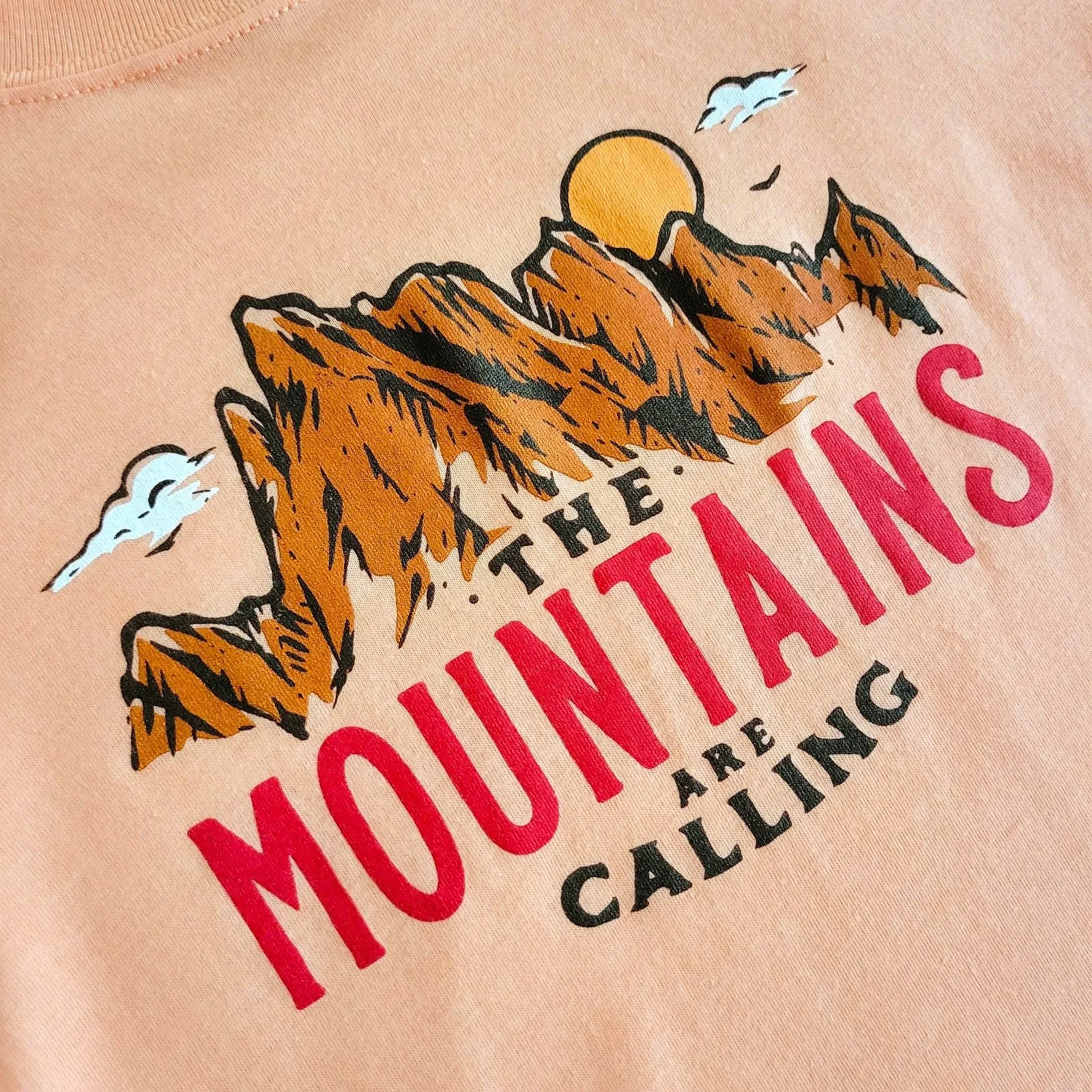 Women's Mtns Are Calling Tee - Peach sold by Faultline395 product image thumbnail 2