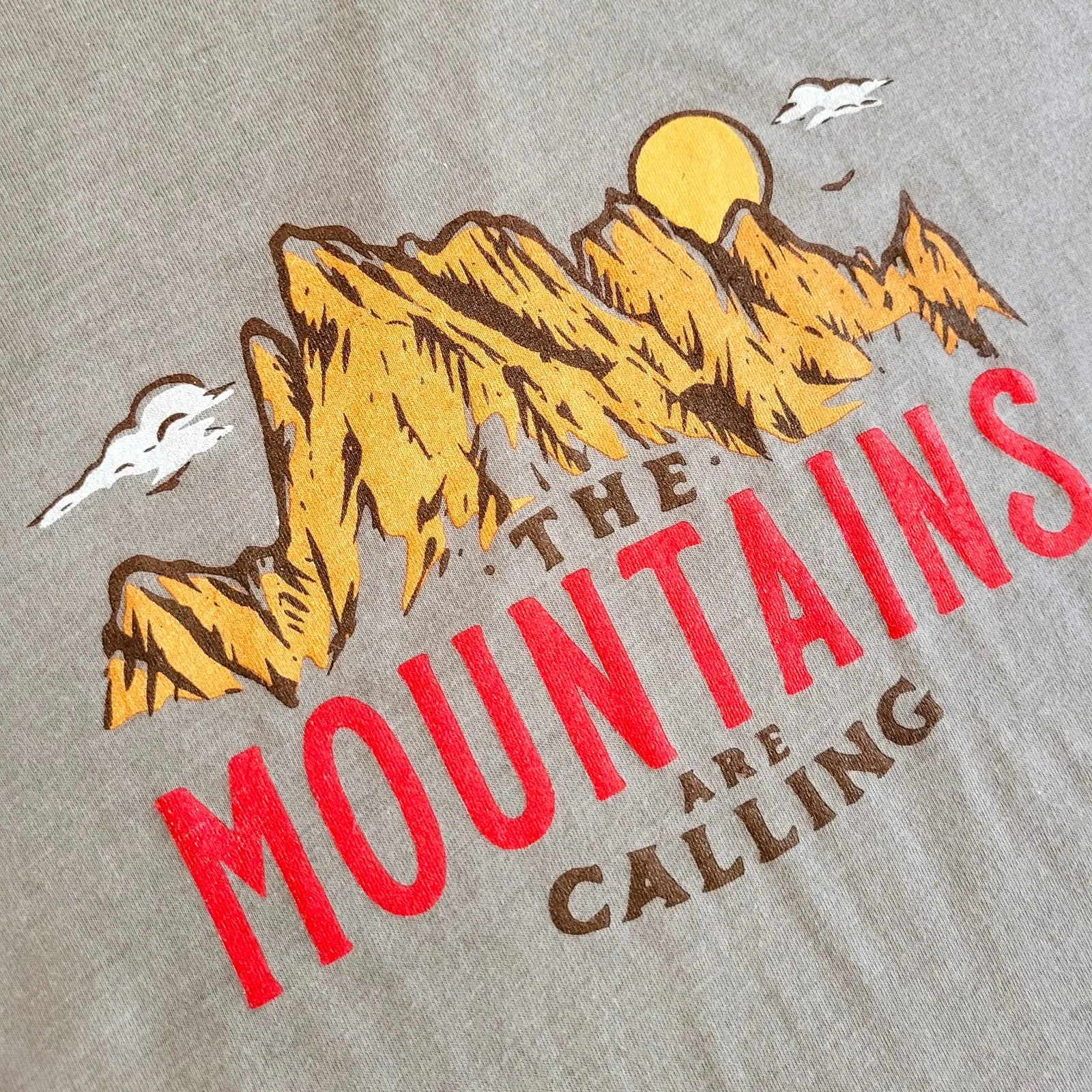 Women's Mtns Are Calling Tee - Heather Grey sold by Faultline395 product image thumbnail 2