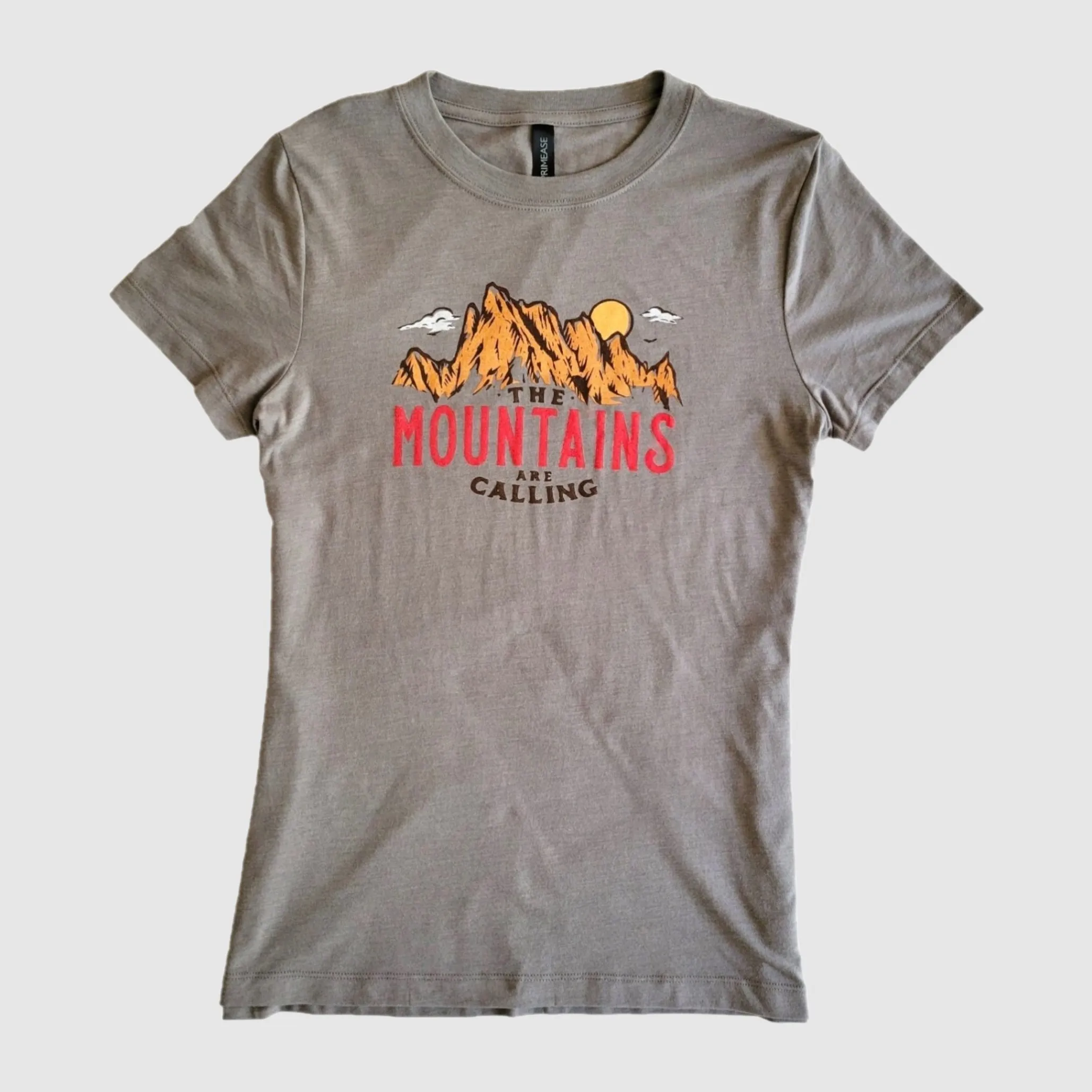 Women's Mtns Are Calling Tee - Heather Grey sold by Faultline395