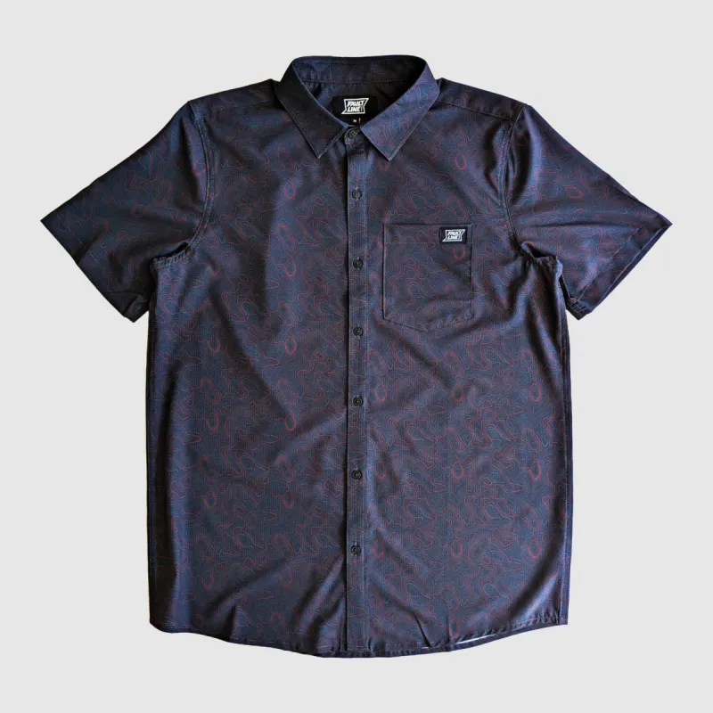 Langley Performance Button Up Shirt - Carbon/Topo sold by Faultline395