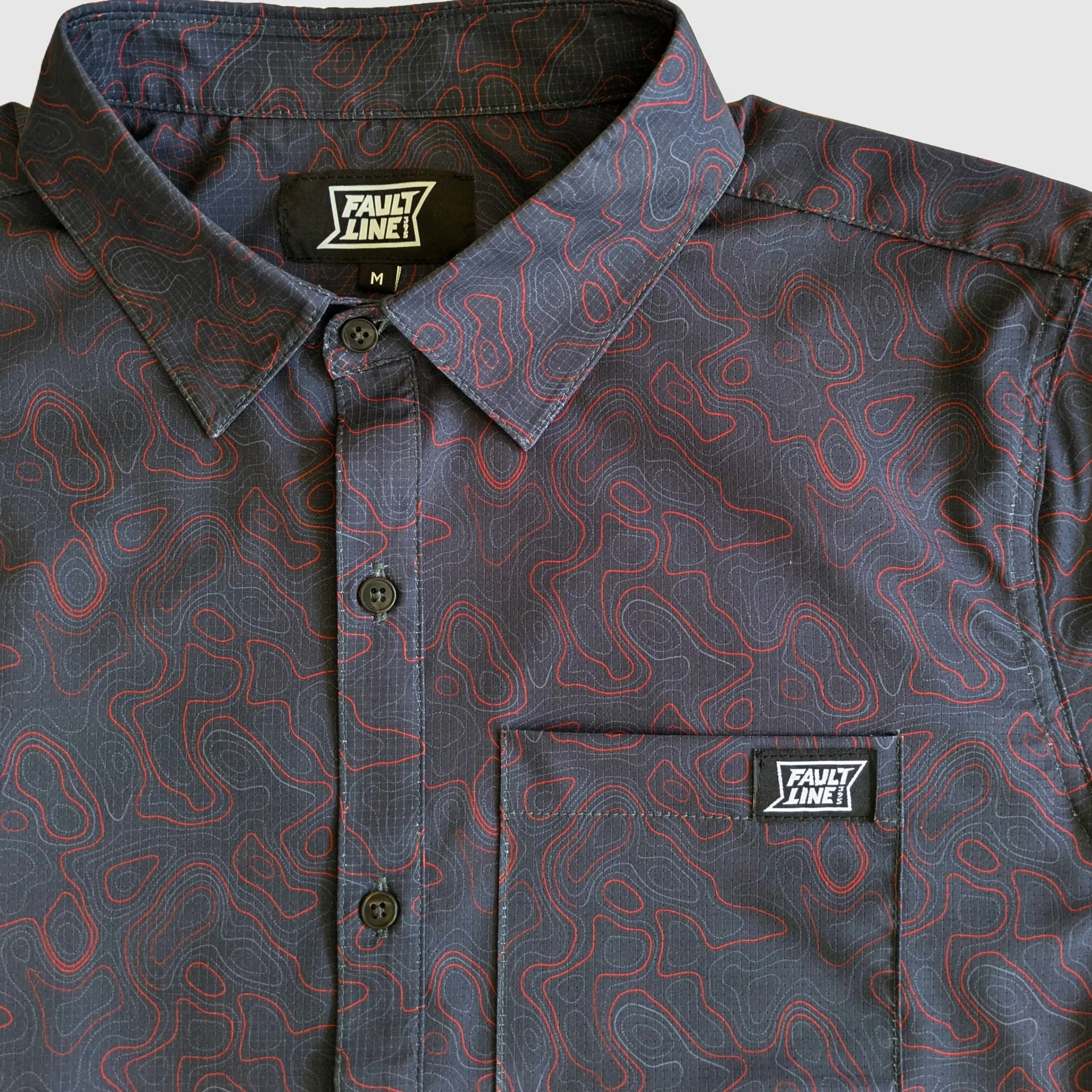 Langley Tech Button Up Shirt - Carbon/Topo sold by Faultline395 product image thumbnail 2