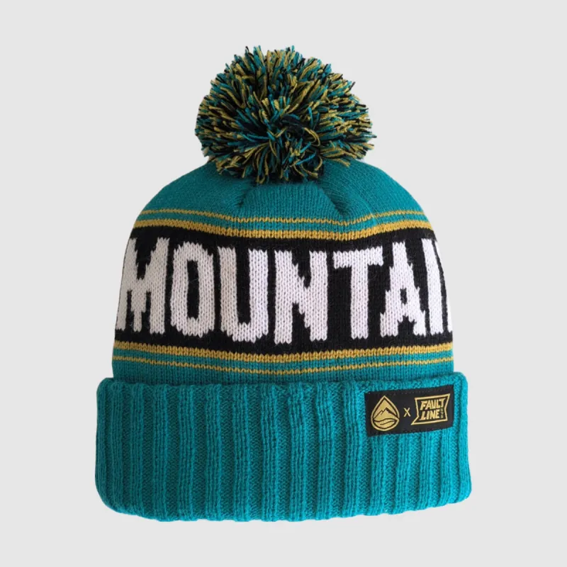 F395 x Distant Brewing Mountains & Beer Beanie - Teal sold by Faultline395