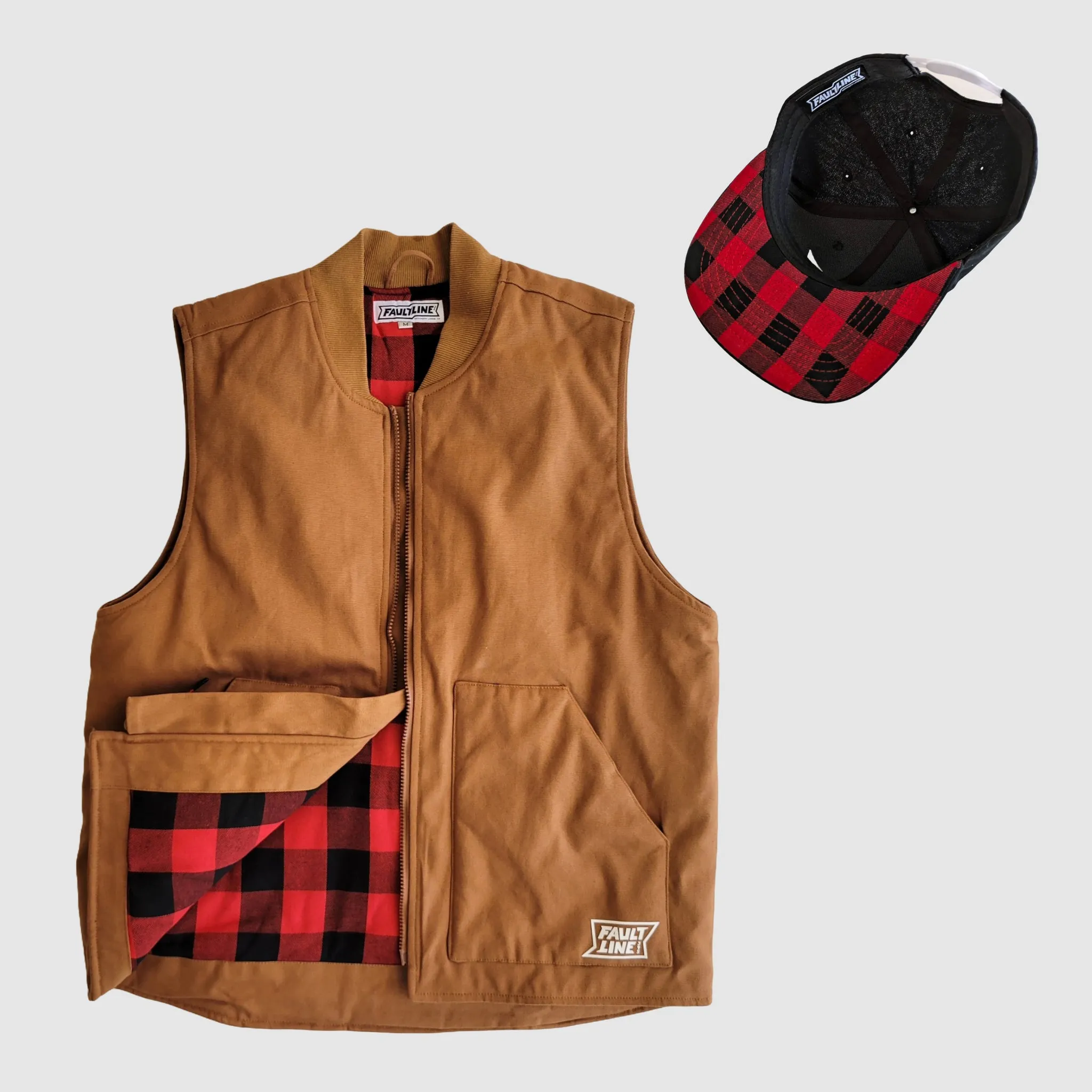 Insulated Vest & Hat Combo - Red Buffalo Check sold by Faultline395