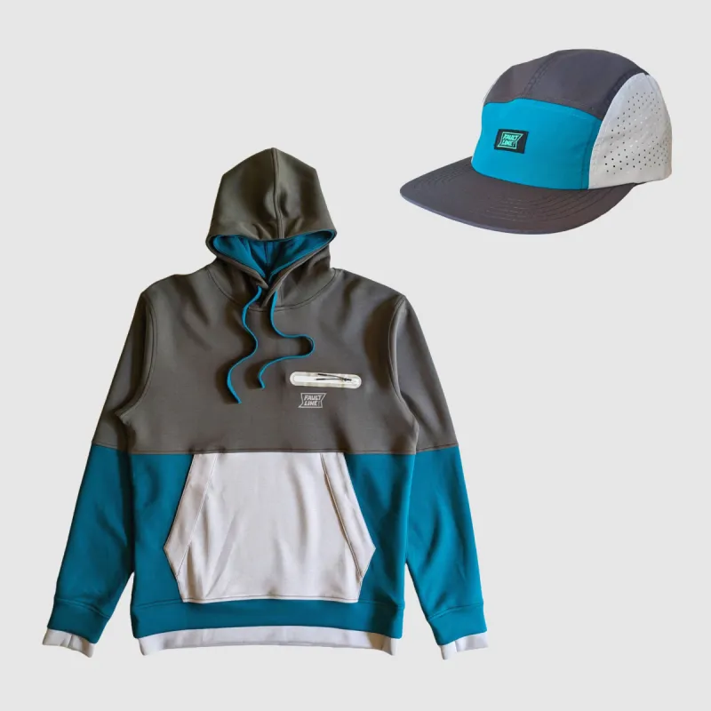 Cloud 9 Hoodie & Ultralight Hat Combo - Grey/Teal sold by Faultline395