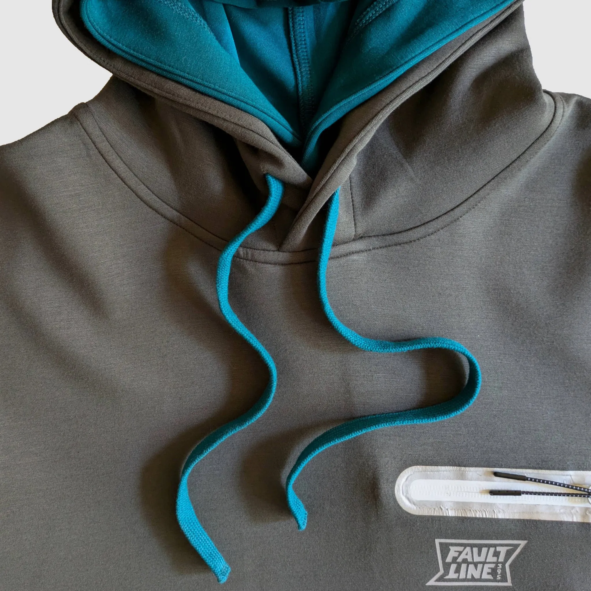 Cloud 9 Tech Hoodie - Graphite/Teal sold by Faultline395 product image thumbnail 5