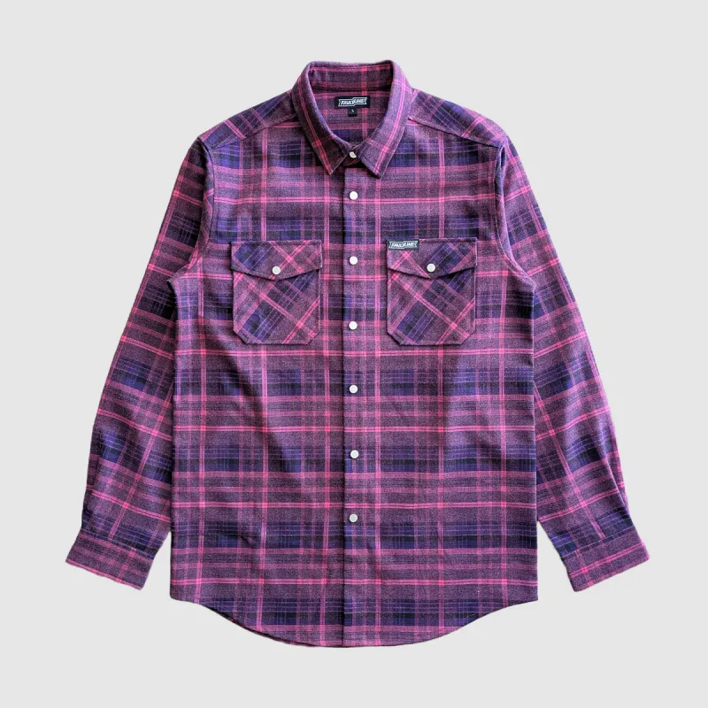 Highland Tech Flannel - Fuchsia/Black sold by Faultline395