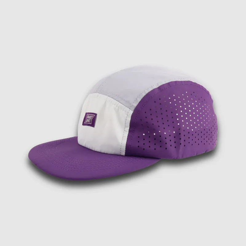 Crushable 5-Panel Camper Hat - Purple/Gray sold by Faultline395