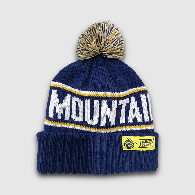 F395 X Distant Brewing Mountains & Beer Beanie - Cobalt Blue sold by Faultline395