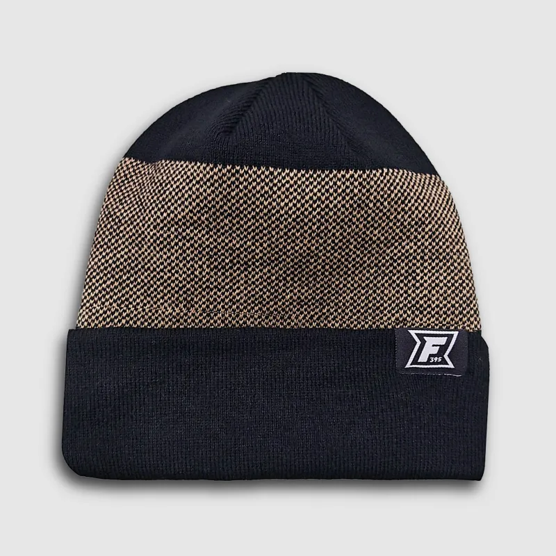 Birdseye Beanie - Black/Tan sold by Faultline395