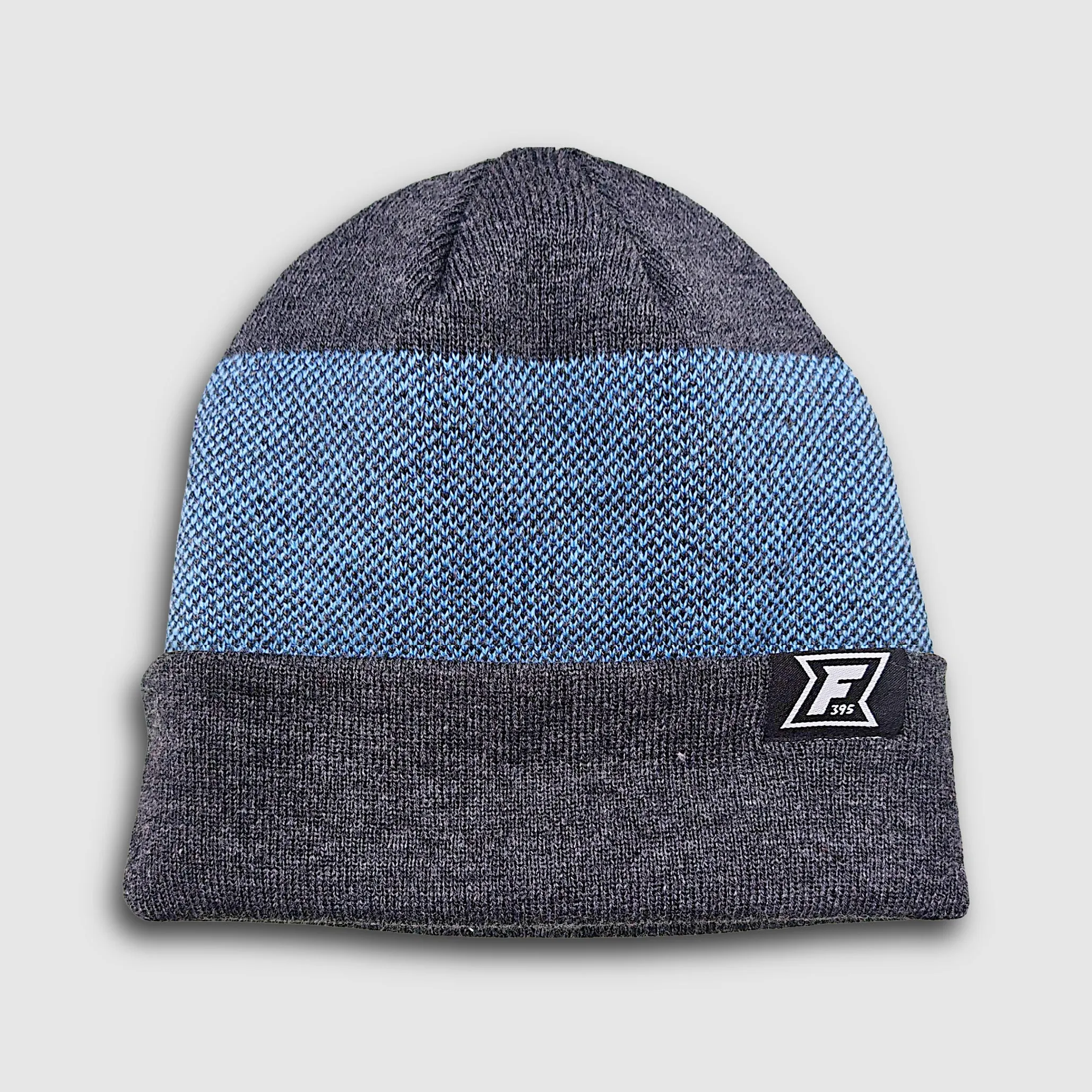 Birdseye Beanie - Charcoal/Sky Blue sold by Faultline395