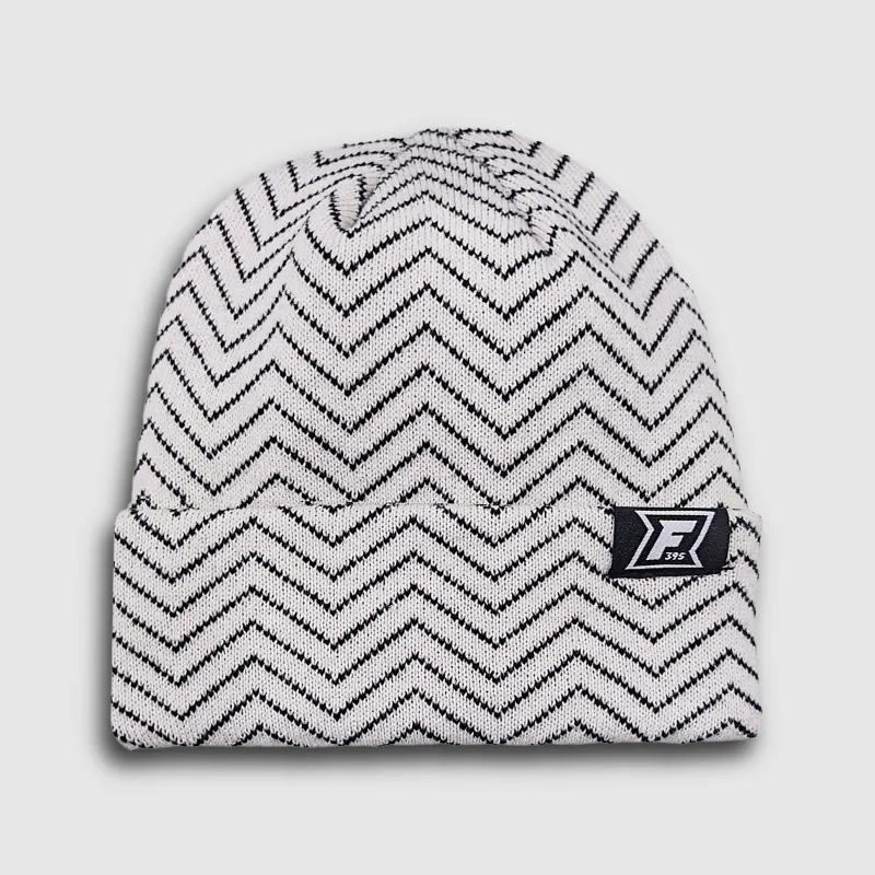 Chevron Beanie - Cream/Black sold by Faultline395