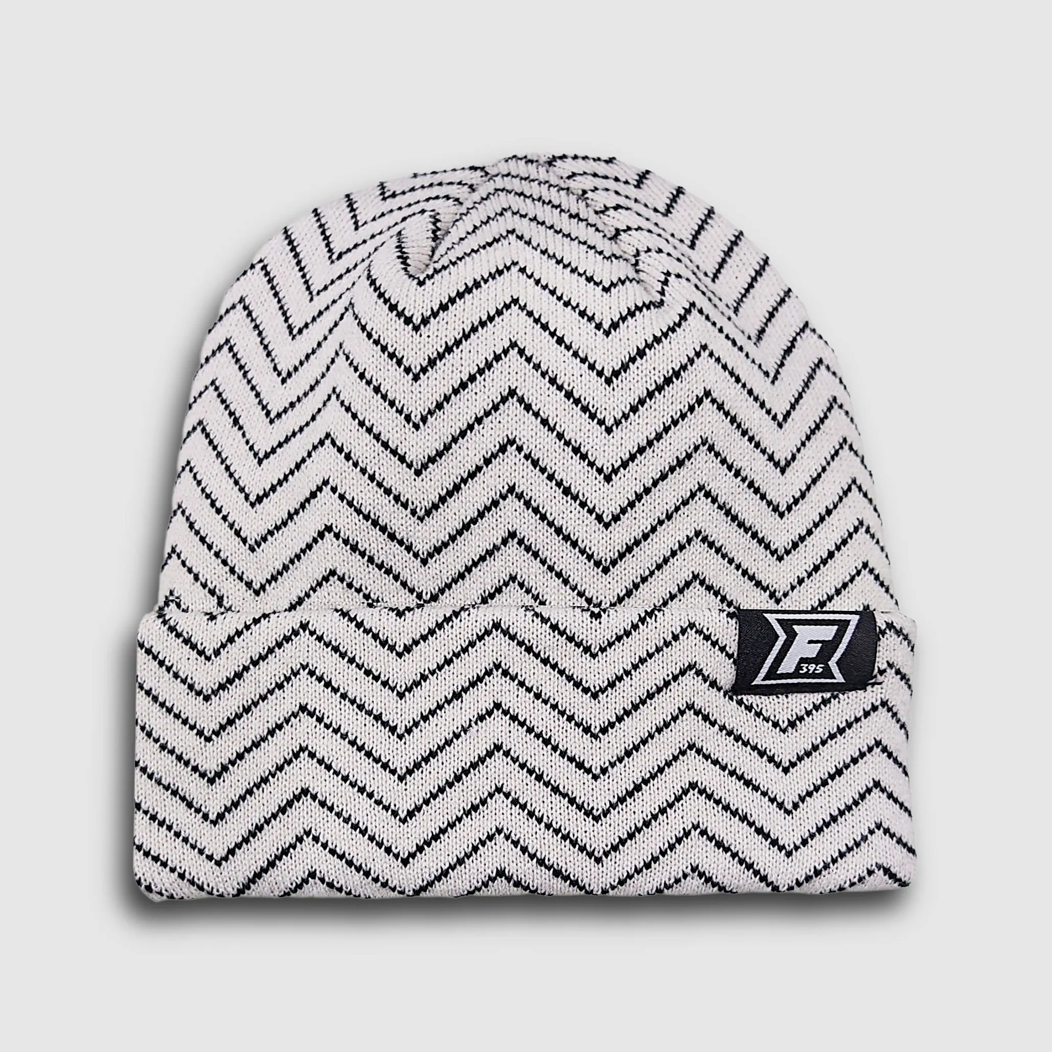 Chevron Beanie - Cream/Black sold by Faultline395