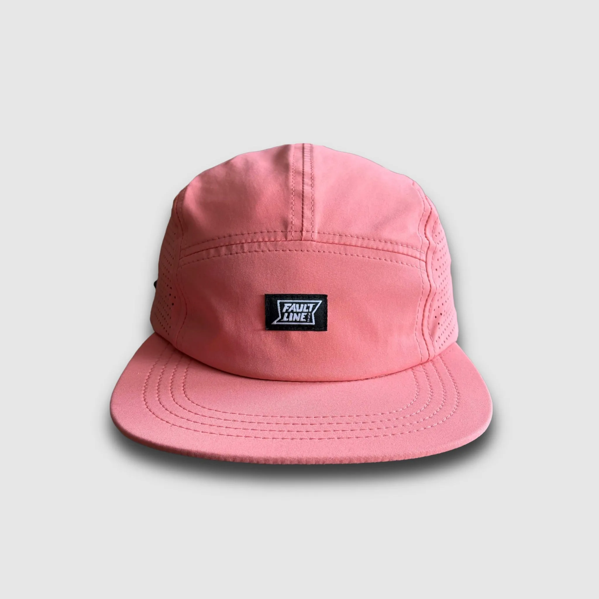 Crushable 5-Panel Camper Hat - Coral sold by Faultline395 product image thumbnail 3