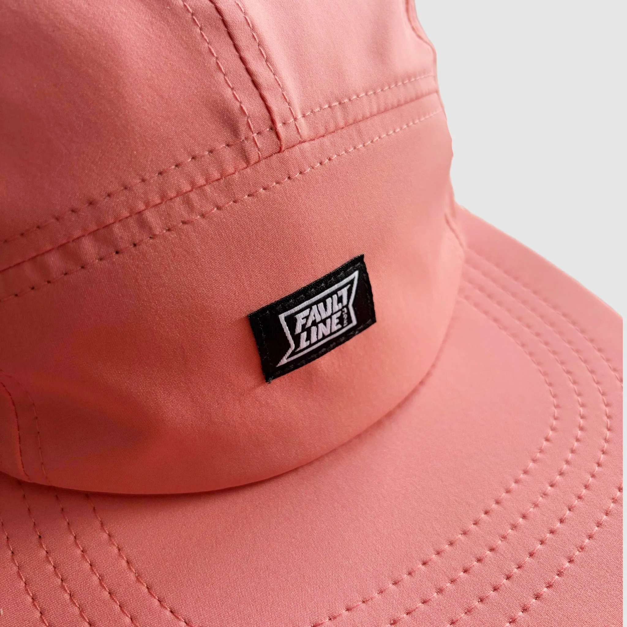 Crushable 5-Panel Camper Hat - Coral sold by Faultline395 product image thumbnail 2