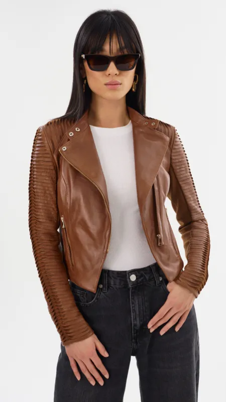 Azra Leather Jacket sold by Isola Rancho Santa Fe