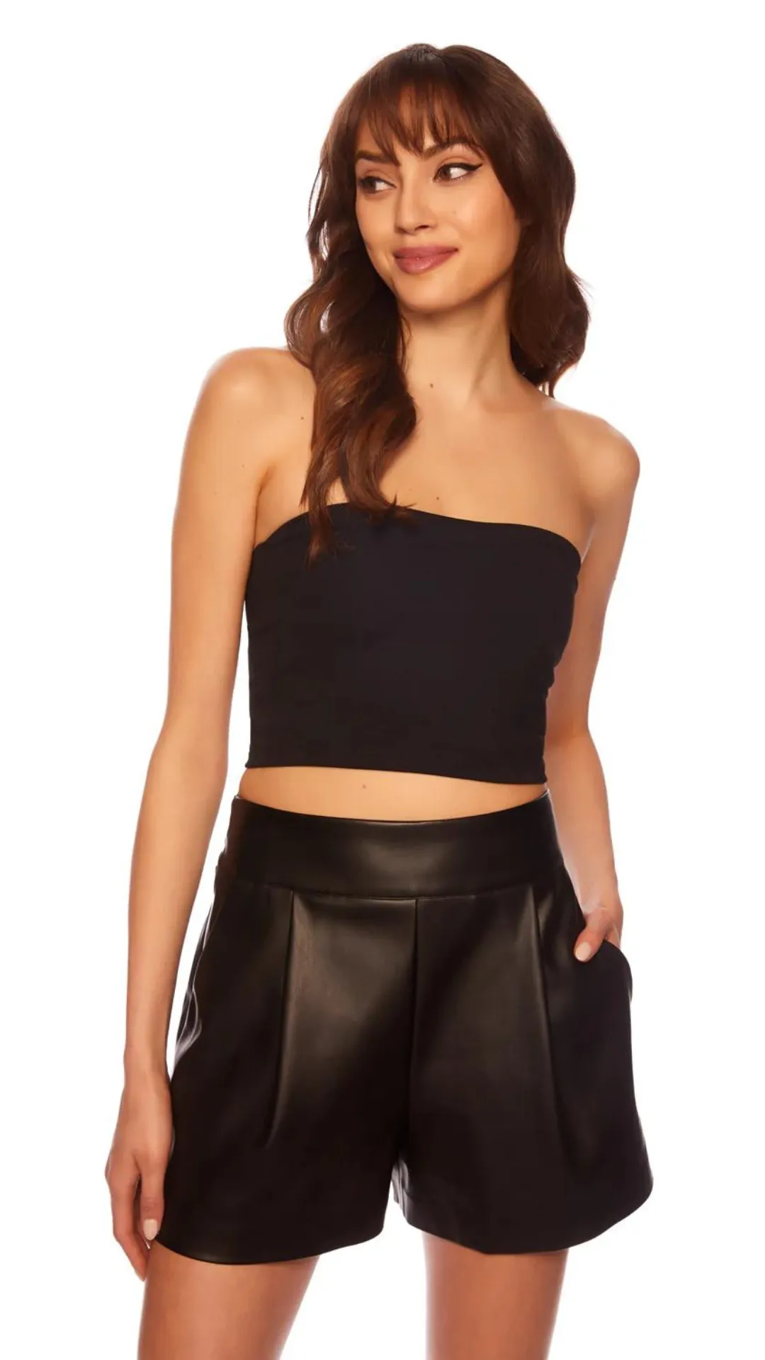 Pleated Faux Leather Short sold by Isola Rancho Santa Fe product image thumbnail 2