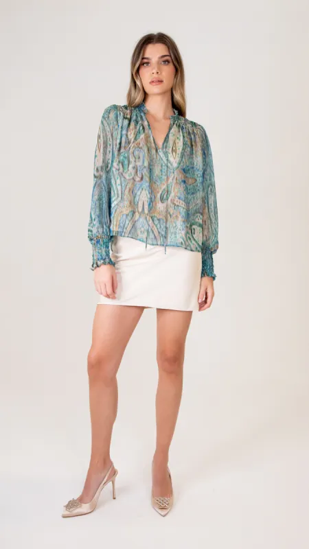 Molly Aqua Top sold by Isola Rancho Santa Fe