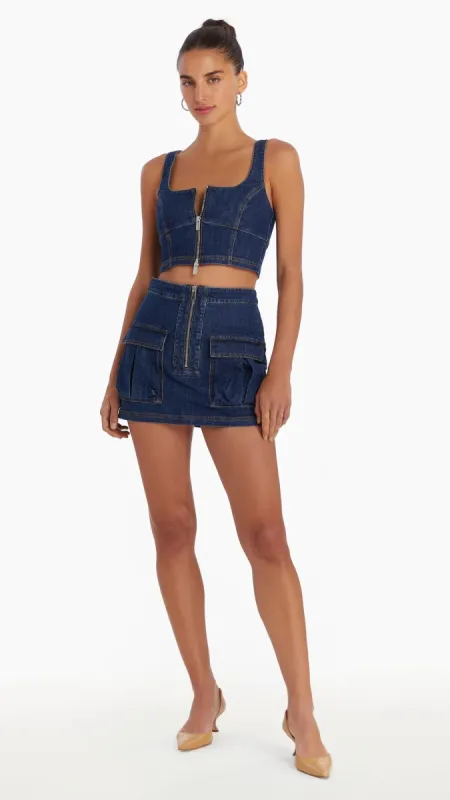 Gage Denim Skort sold by Isola Rancho Santa Fe