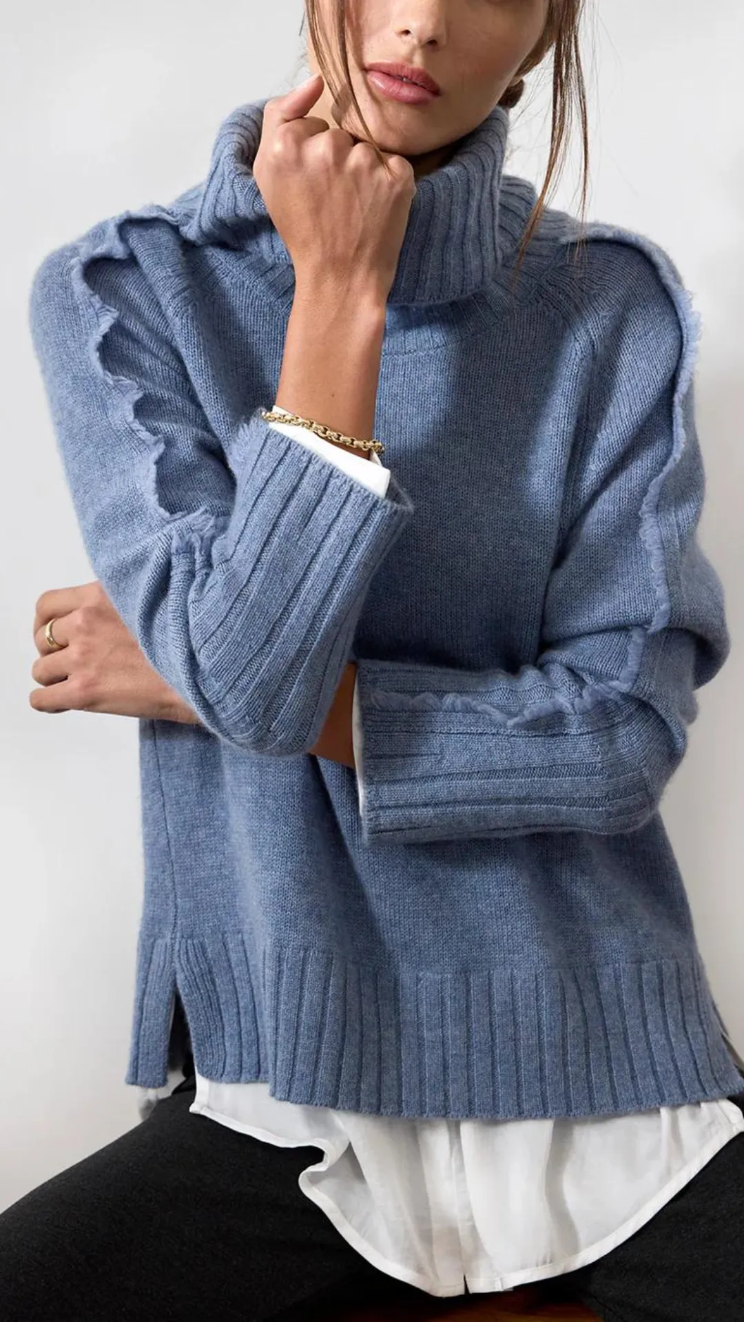 Jolie Fringed Layered Sweater sold by Isola Rancho Santa Fe