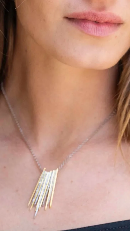 Two-Tone Spike Necklace sold by Isola Rancho Santa Fe