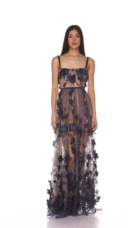 Anastasia Navy Maxi Dress sold by Isola Rancho Santa Fe