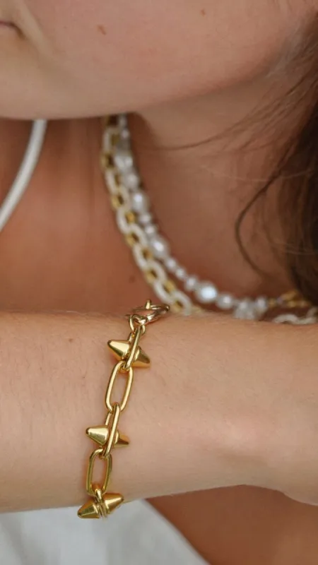 Big Spike Gold Bracelet sold by Isola Rancho Santa Fe