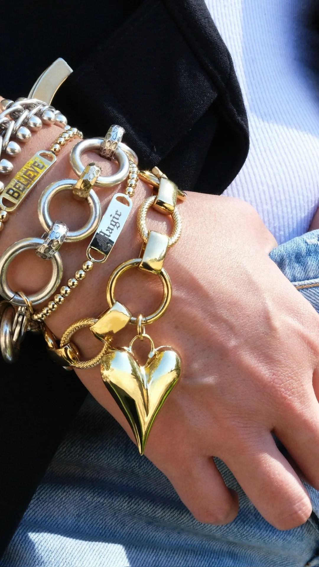 Big Riley's Heart Gold Bracelet sold by Isola Rancho Santa Fe product image thumbnail 2