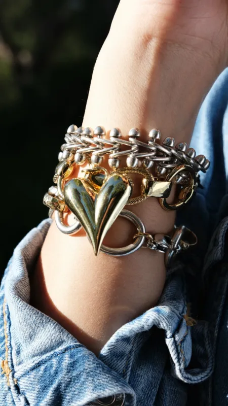 Big Riley's Heart Gold Bracelet sold by Isola Rancho Santa Fe