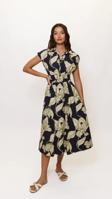 Alora Navy Dress sold by Isola Rancho Santa Fe