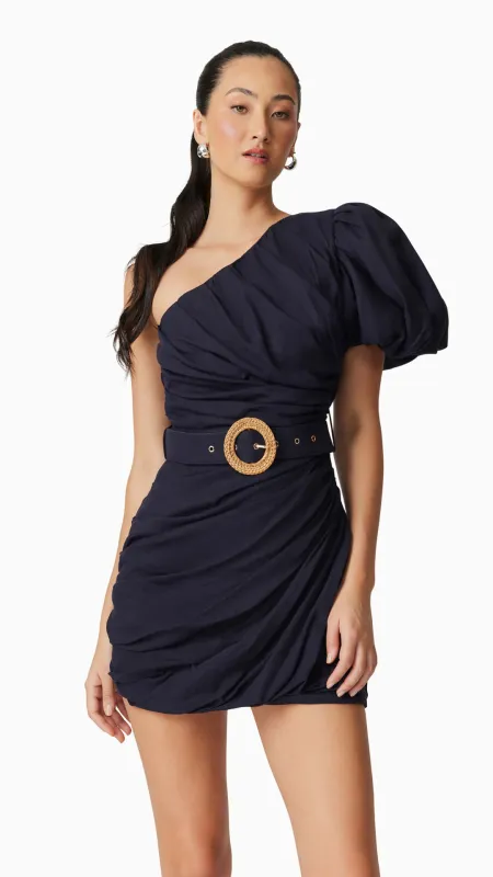 Kara Navy Asymmetrical Dress sold by Isola Rancho Santa Fe