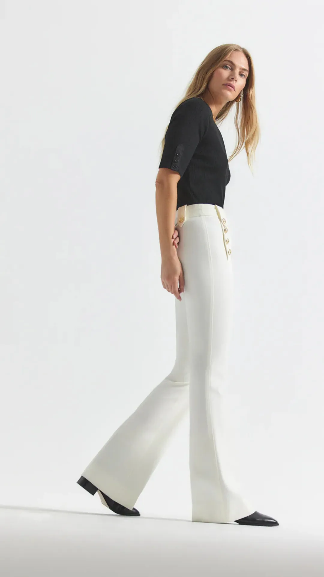 Robertson Flare Trouser White sold by Isola Rancho Santa Fe product image thumbnail 3