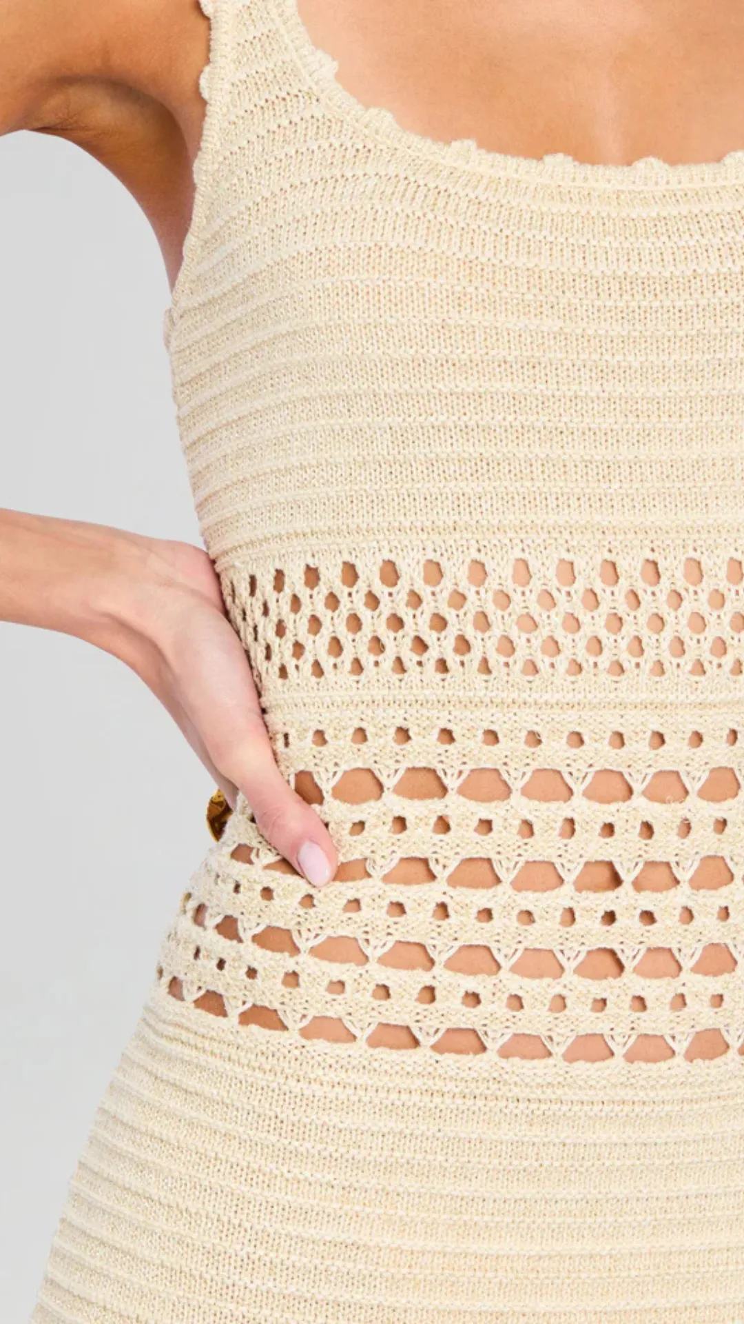 Avril Crochet Dress Ivory sold by Isola Rancho Santa Fe product image thumbnail 3