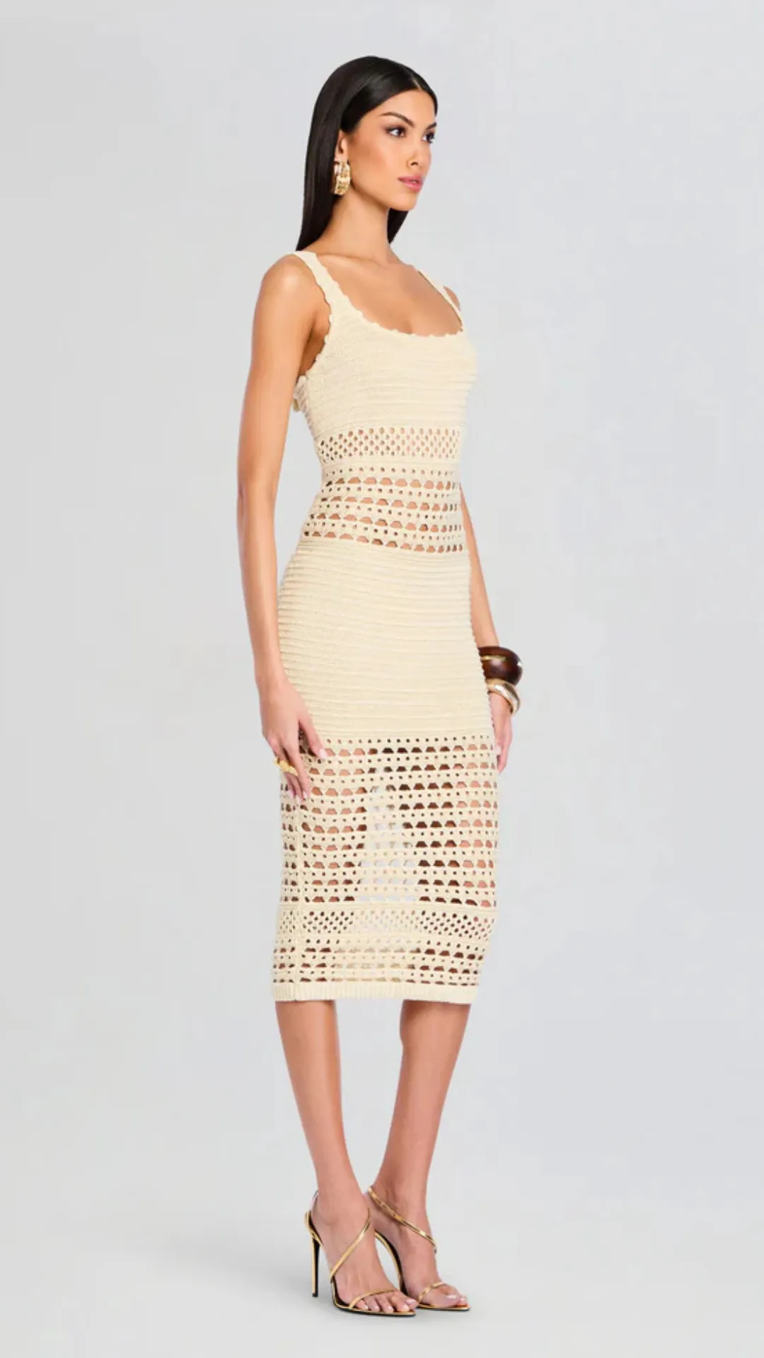 Avril Crochet Dress Ivory sold by Isola Rancho Santa Fe