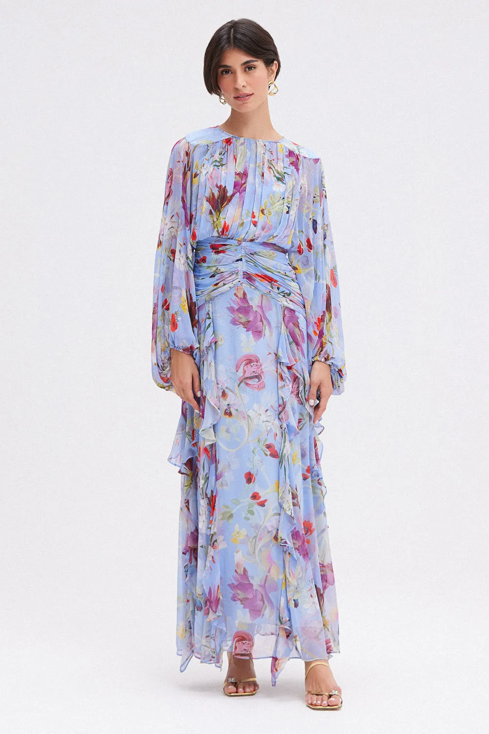 Lily Flower Long Sleeve Long Dress sold by Isola Rancho Santa Fe