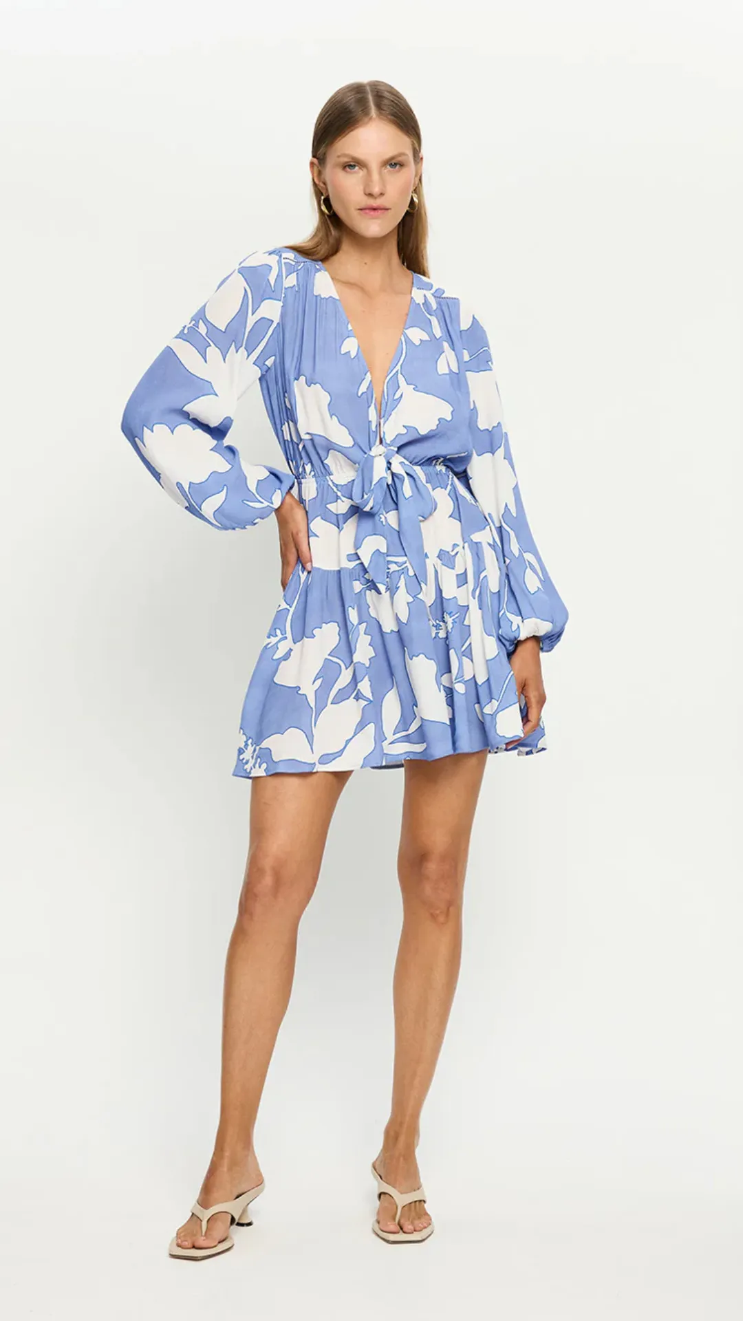 Amelie Tie Front Mini Dress sold by Isola Rancho Santa Fe