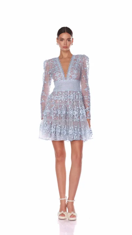 Megan Powder Blue Mini Dress sold by Isola Rancho Santa Fe