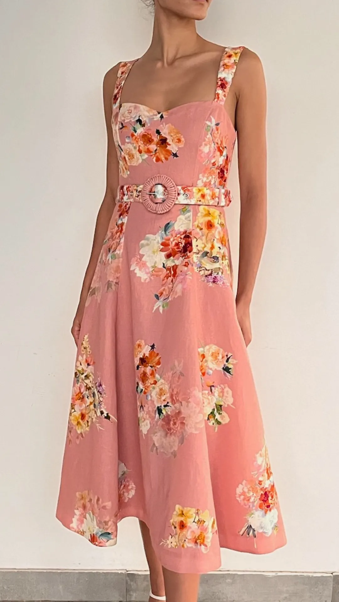 Midi Dress With Buckle Belt sold by Isola Rancho Santa Fe