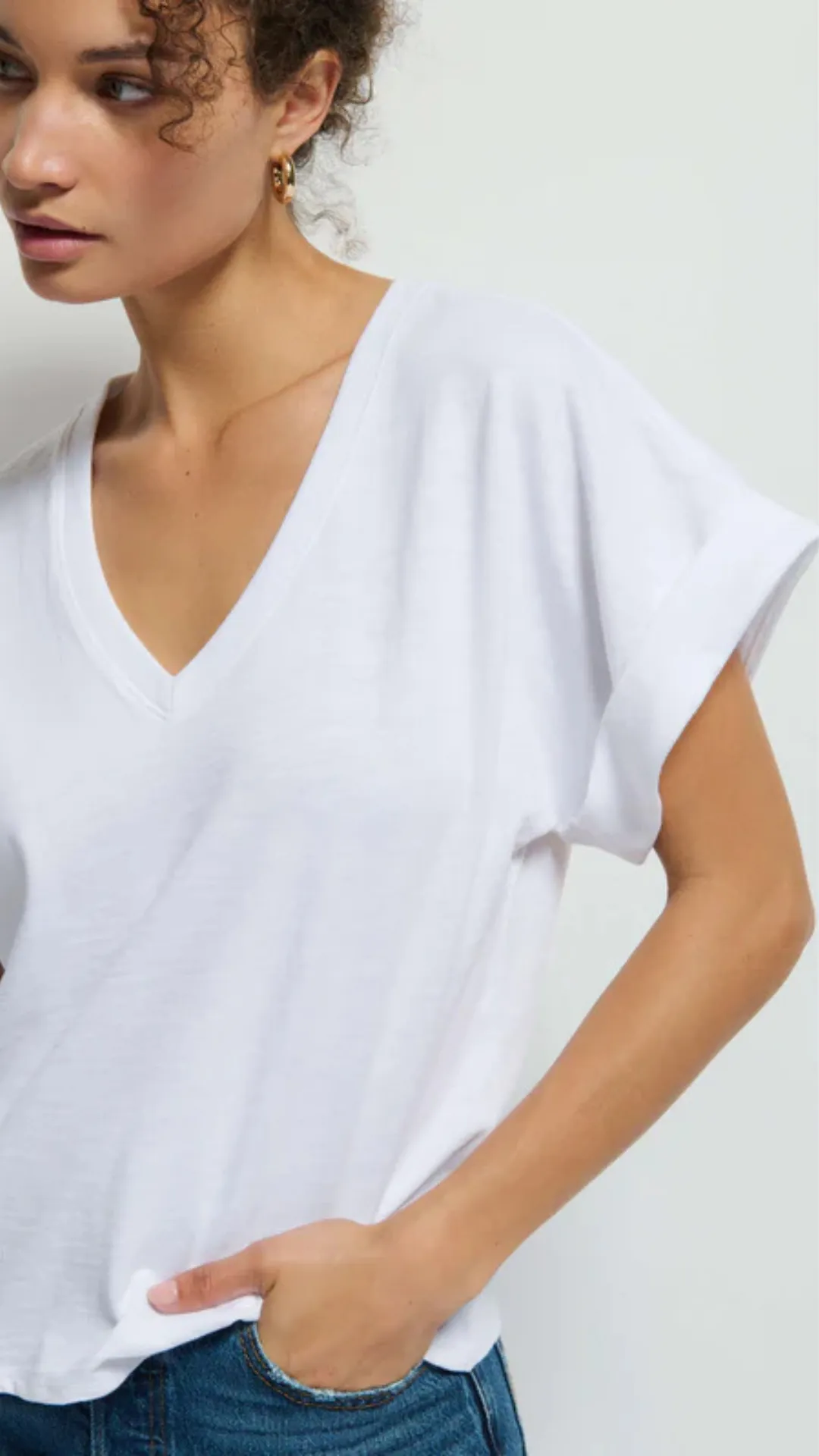 Stevie Cuffed V Neck sold by Isola Rancho Santa Fe product image thumbnail 2