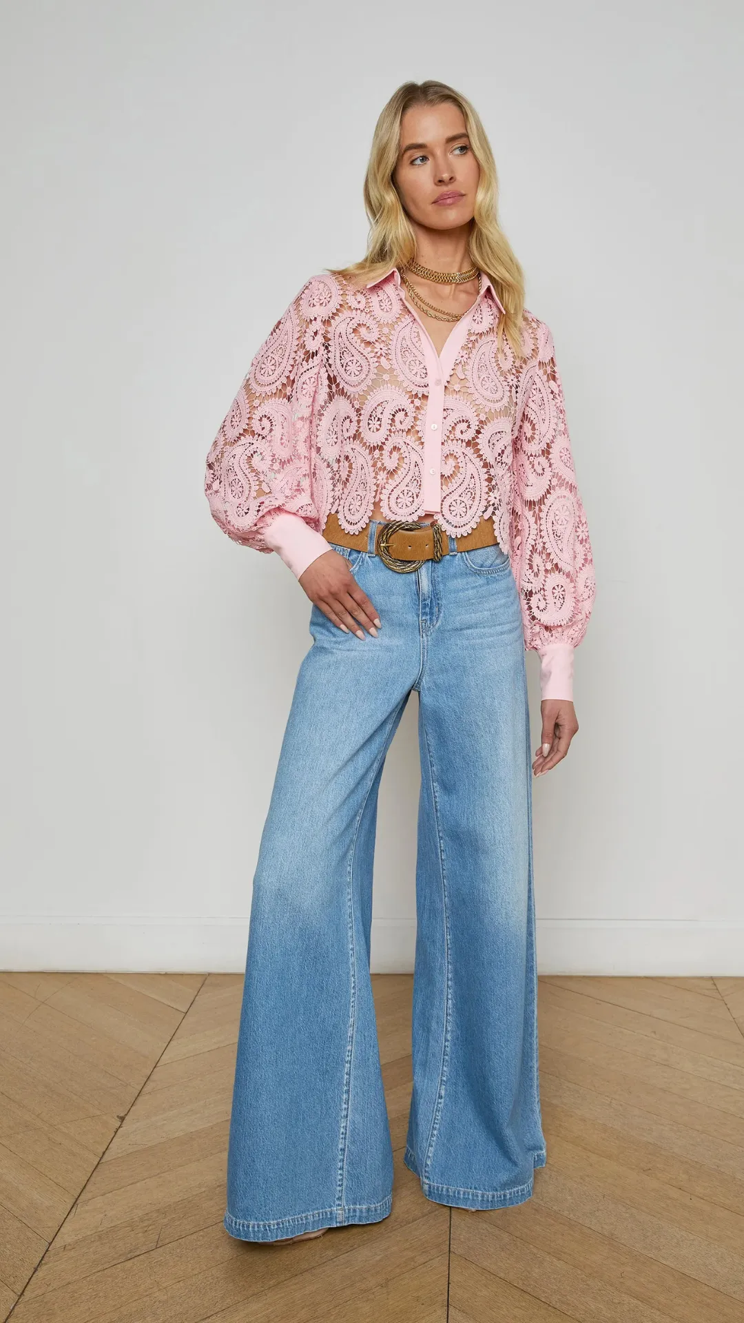 Odelia Cropped Lace Blouse sold by Isola Rancho Santa Fe product image thumbnail 4