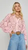 Odelia Cropped Lace Blouse sold by Isola Rancho Santa Fe