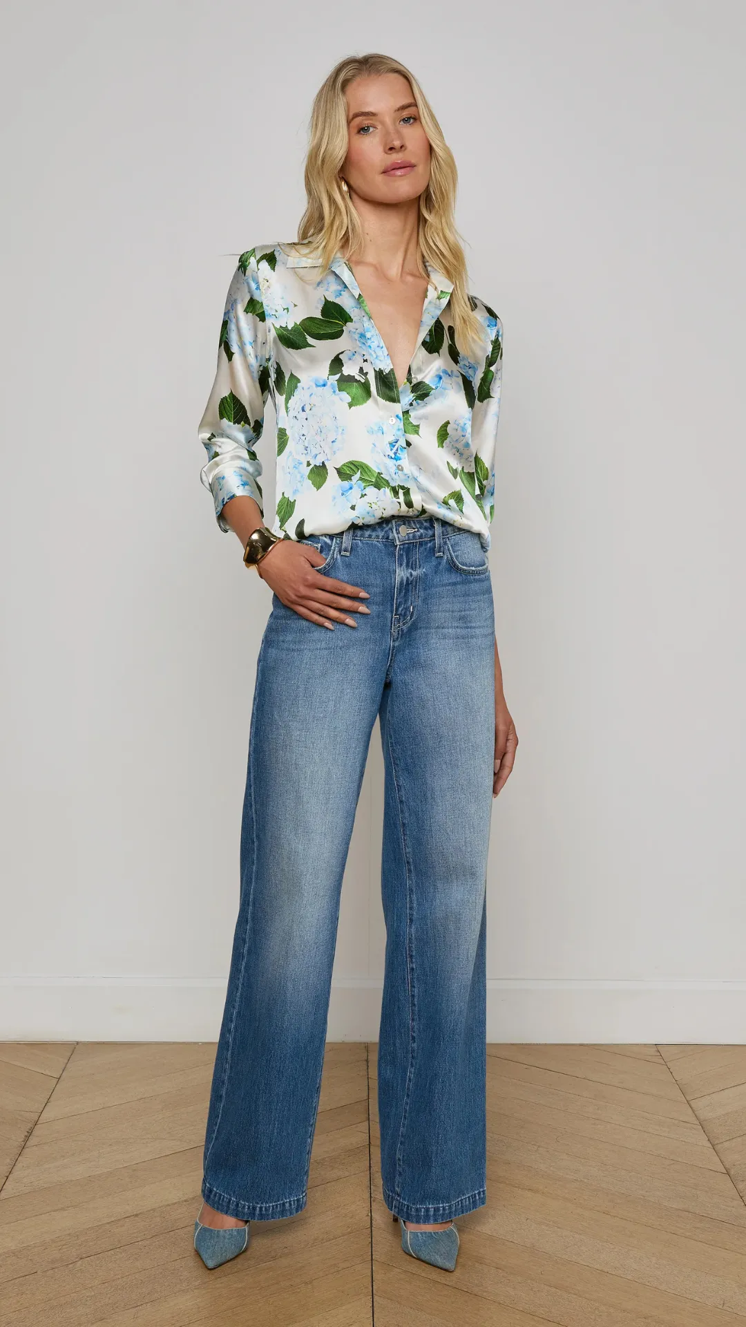 Dani 3/4 Sleeve Top Hydrangea sold by Isola Rancho Santa Fe product image thumbnail 3