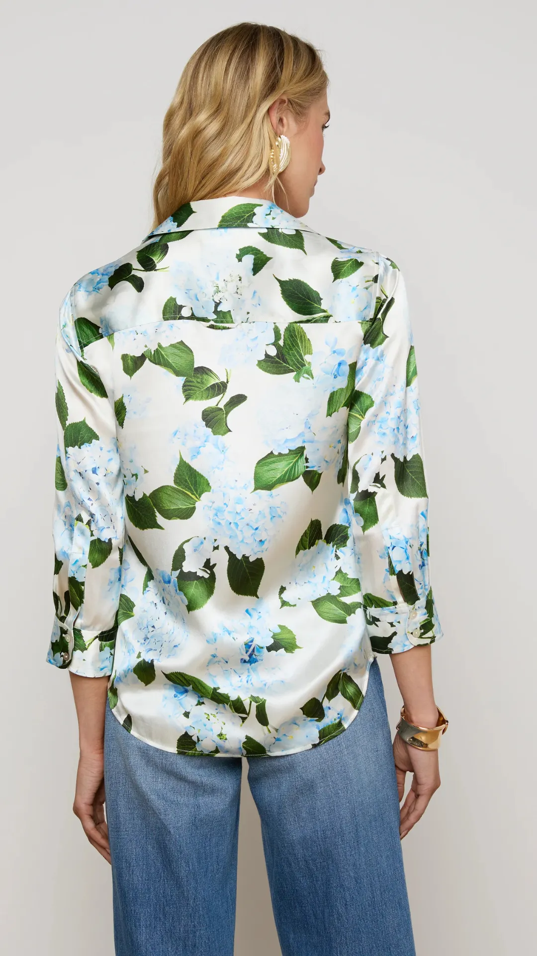 Dani 3/4 Sleeve Top Hydrangea sold by Isola Rancho Santa Fe product image thumbnail 5