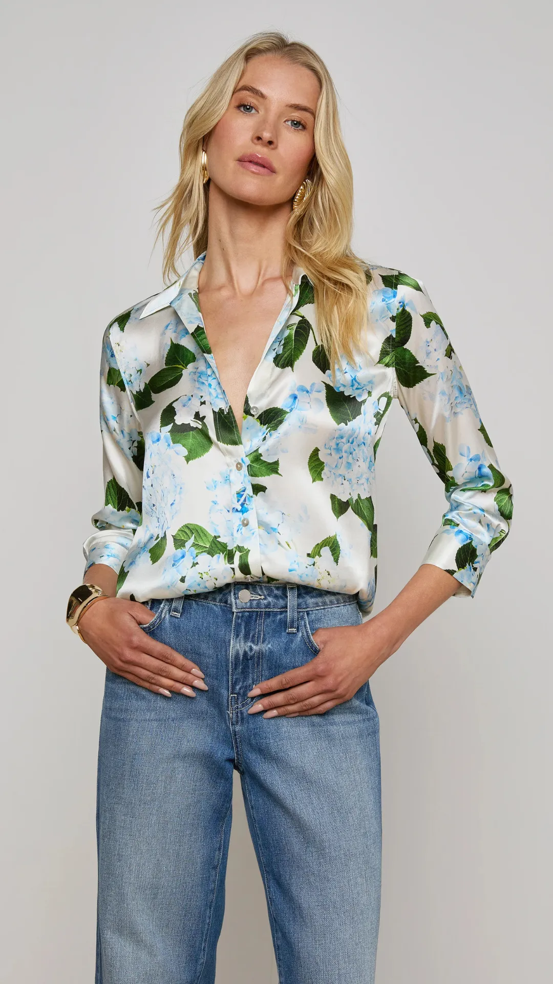 Dani 3/4 Sleeve Top Hydrangea sold by Isola Rancho Santa Fe product image thumbnail 2