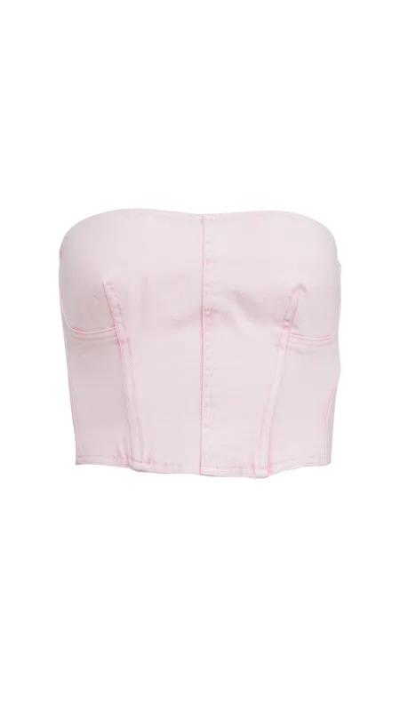 Colored Denim Bustier Top sold by Isola Rancho Santa Fe