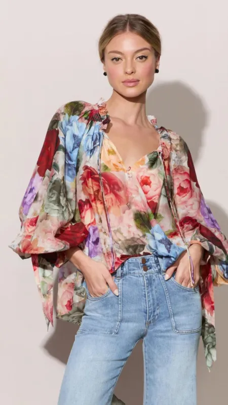 Norah Peasant Blouse sold by Isola Rancho Santa Fe