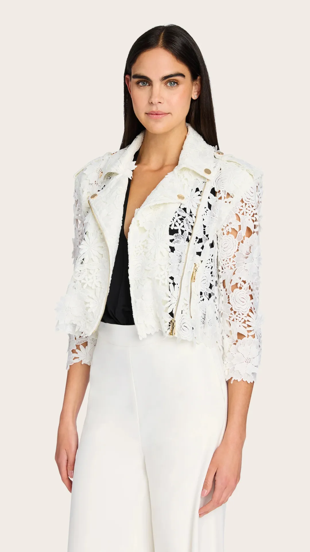 Crawford 3D Lace Moto Jacket sold by Isola Rancho Santa Fe