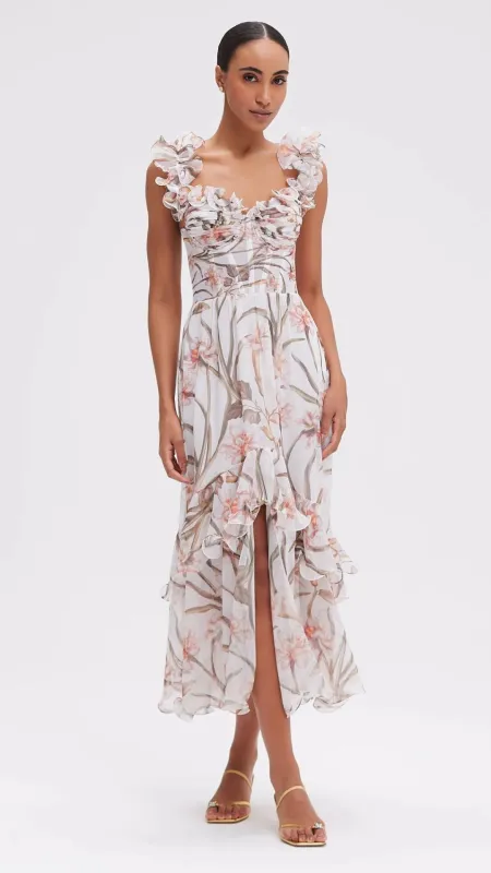 Botanic Retro Flutter Maxi Dress sold by Isola Rancho Santa Fe