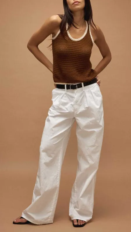 Sheryl Trouser White sold by Isola Rancho Santa Fe
