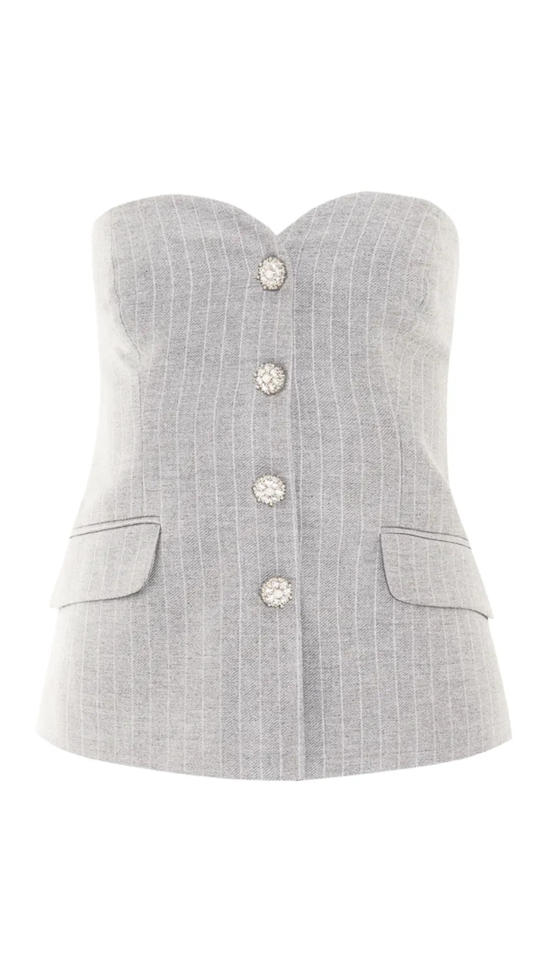 Metallic Pinstripe Strapless Top sold by Isola Rancho Santa Fe product image thumbnail 4